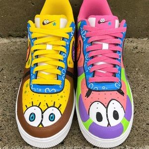 Mens size 10 custom “SpongeBob “ Air Forces